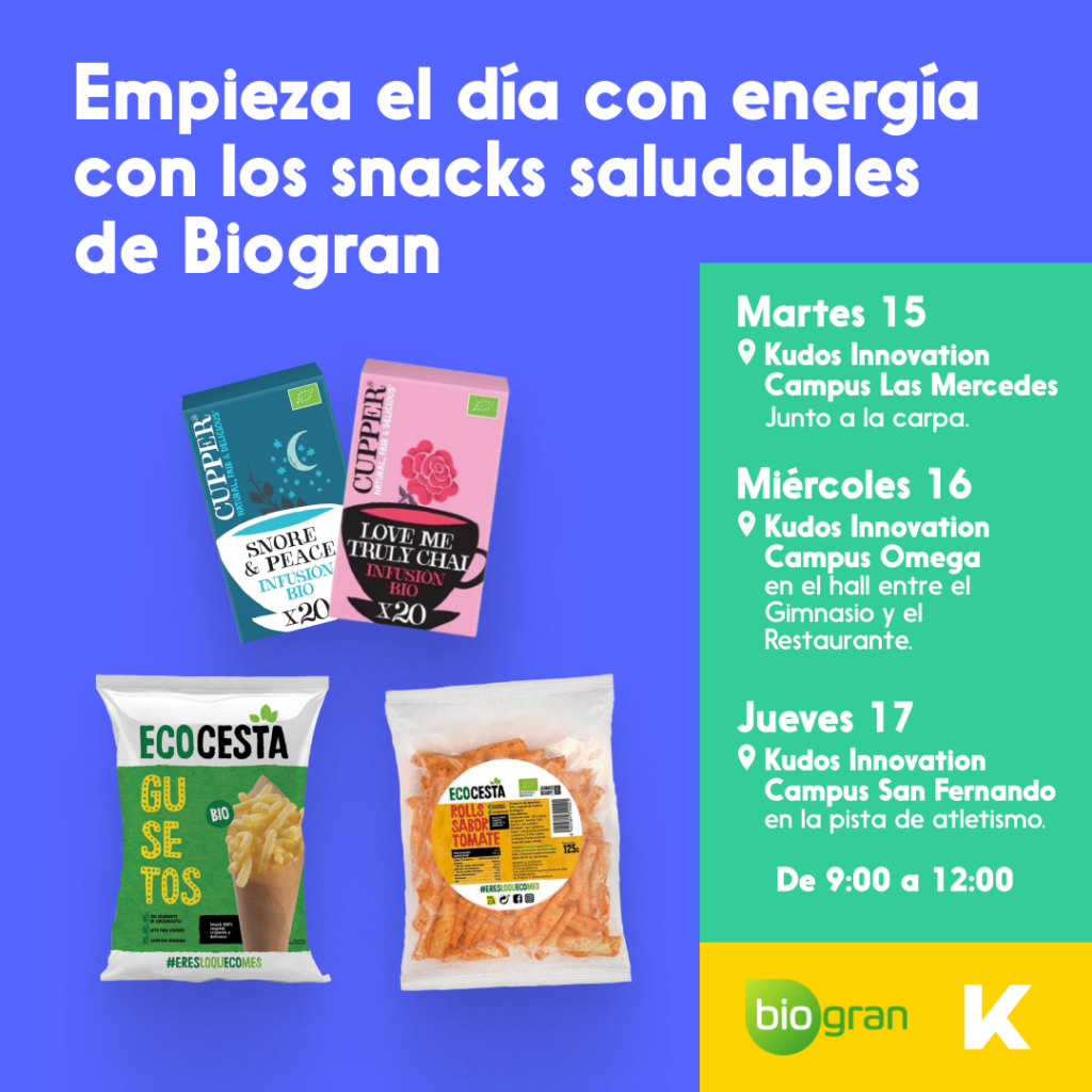 Empieza el día con energía con los snacks saludables de Biogran