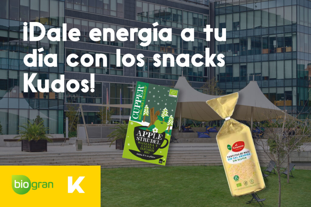 Para darle energía al día… ¡Snacks Kudos!